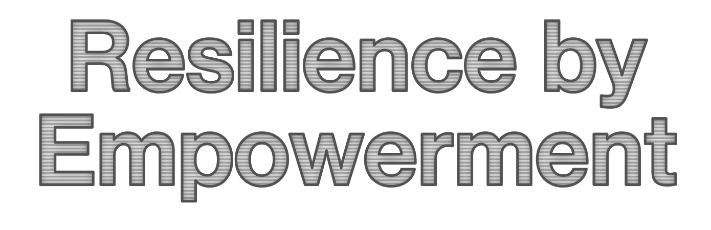 Logo image with headline named resilience by empowerment